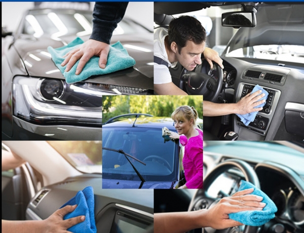 Mikrofaser Autoreinigungstuch grün
